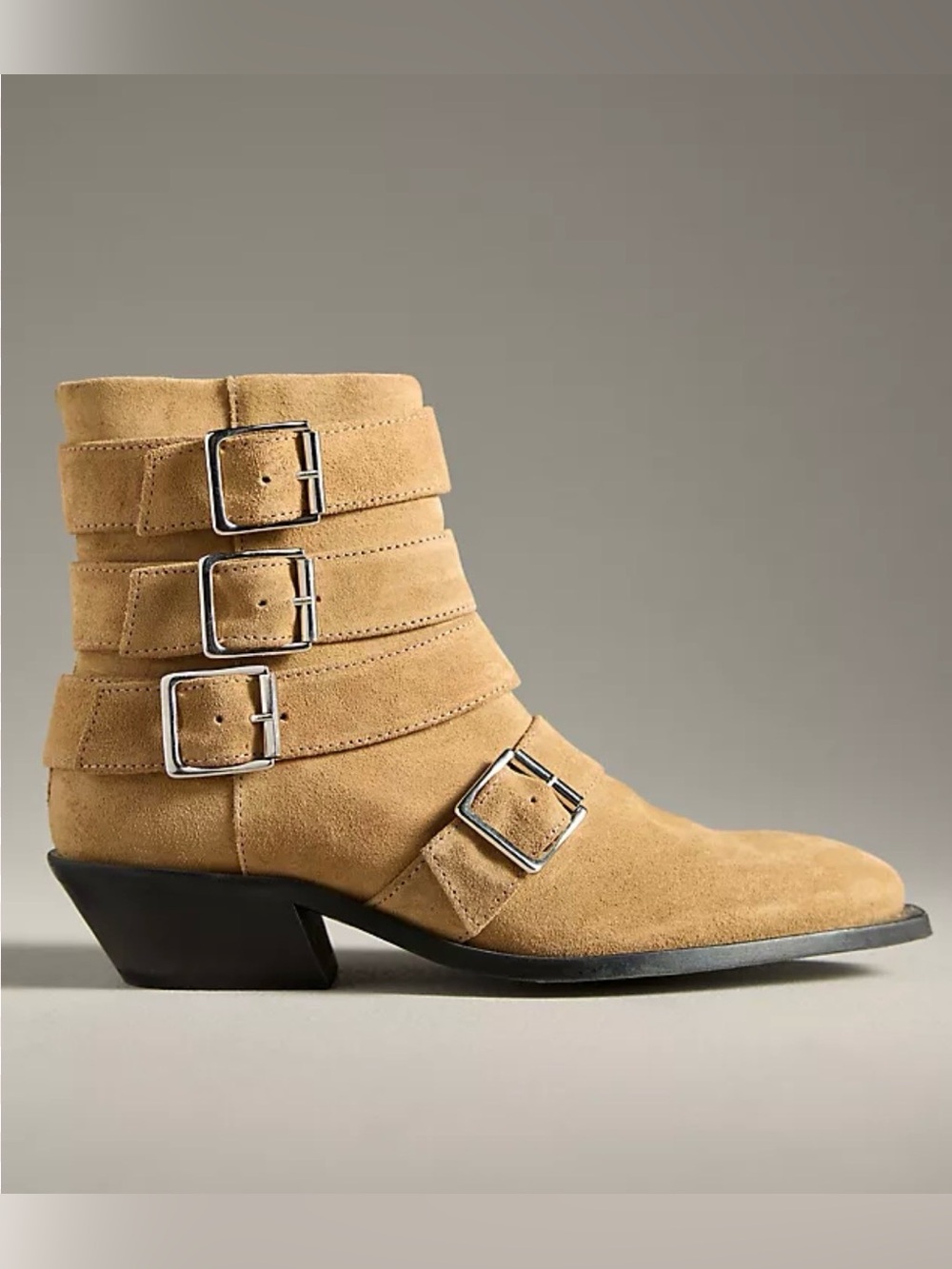 16. ALOHAS $300 Eras Suede Leather Ankle Boots